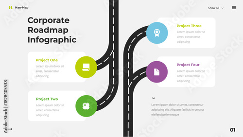 Corporate Roadmap Infographic