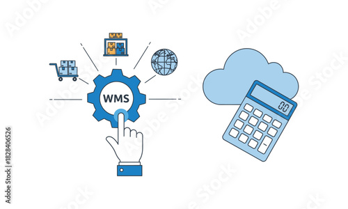 Warehouse management system automation with finance calculator tool