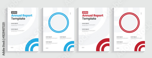 Modern annual report cover template for corporate business 