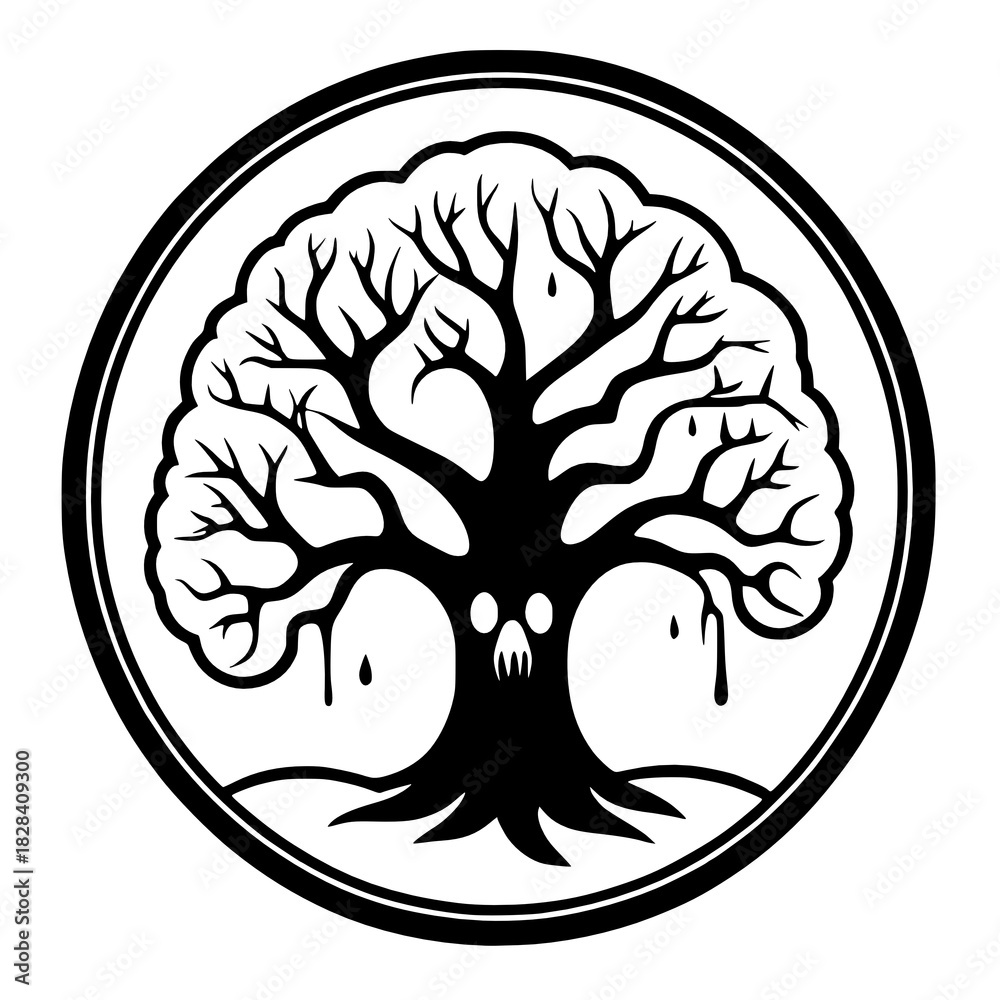 Fototapeta premium illustration. halloween icon on a white background.