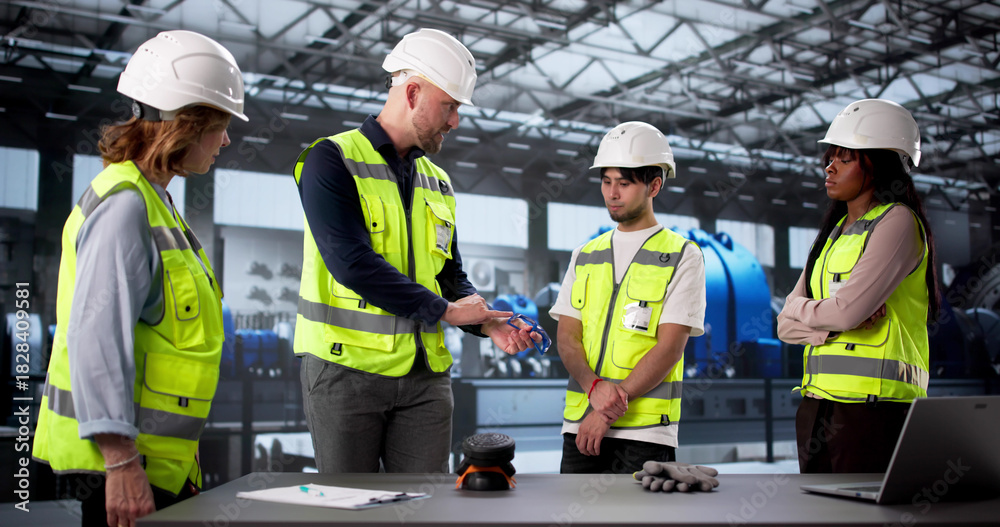 © Andrey Popov - Safety Trainer Demonstrates PPE Equipment At Power Plant