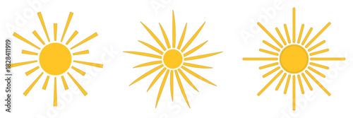 sun vector icon set . sun icons set, sunshine eps 10 