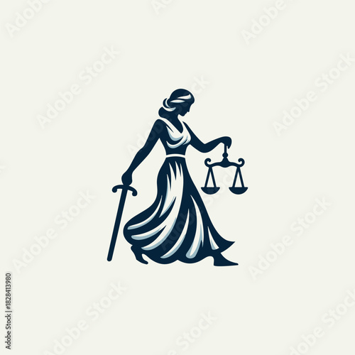 Themis Justice Goddess Logo