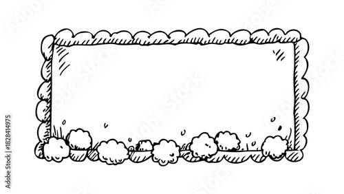 Holiday Border with Snowballs