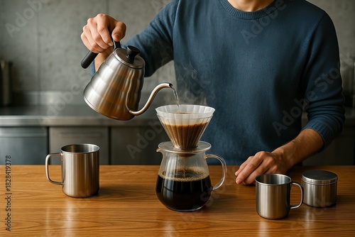Barista pour-over session