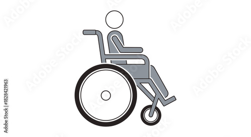 Person in wheelchair with transparent background
