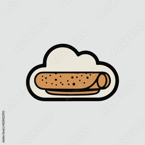 vector illustration of indian food dosa