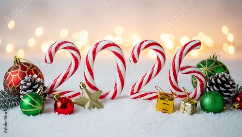 Candy Cane 2026 Numbers on Snow