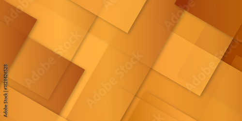 Abstract yellow, orange technology concept diamond triangle geometric line background. modern seamless business technology concept geometric shapes. squares and triangle with soft shadows as pattern.