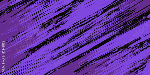 purple black brush wrap car sticker pattern abstract banner sporty lines black purple grunge color combination brush pattern racing motorsport design. eps 10