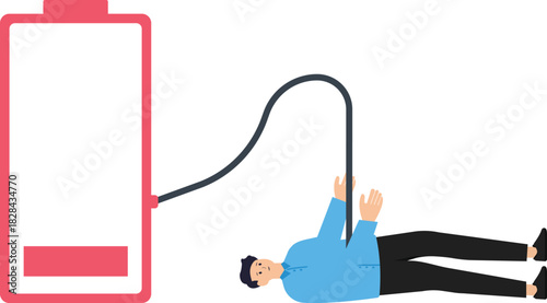 State of low energy and physical or emotional exhaustion, mental exhaustion, a tired business man, an exhausted man, feeling weak, symptoms of poor health, a persistent or depressed state.
