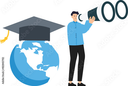 University campus with students and school elements. back to school. school season. University entrance examination. costs to enter the university.
