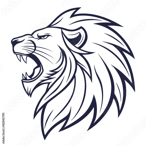 Lion head logo design