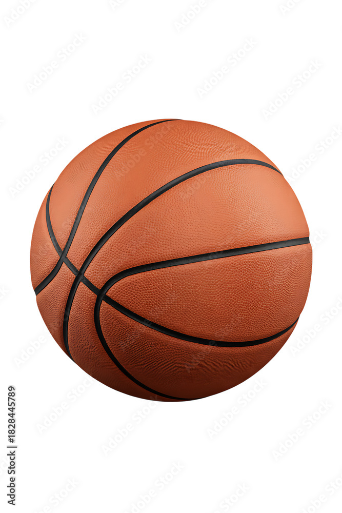 Fototapeta premium Basketball on isolated black background isolated on transparent background