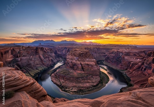 Wallpaper Mural Horseshoe bend arizona sunset over the colorado river Torontodigital.ca