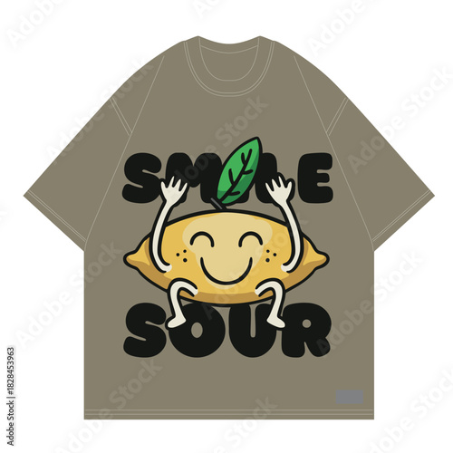 lemonade tshirt design smile and sour vector for clothing merch