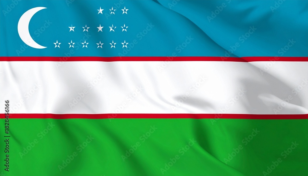 Obraz premium flag of Uzbekistan