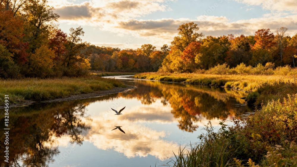 Fototapeta premium lake in autumn