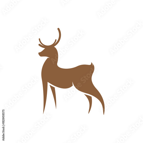 Brown Deer Silhouette Illustration