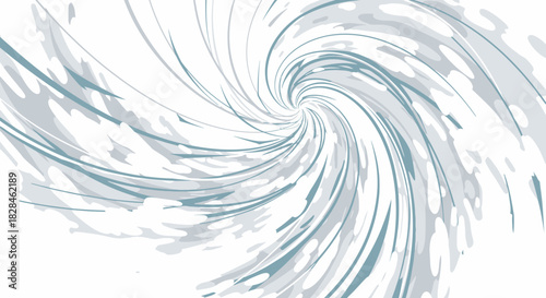 Abstract vortex in blue and gray tones creating a sense of depth and movement