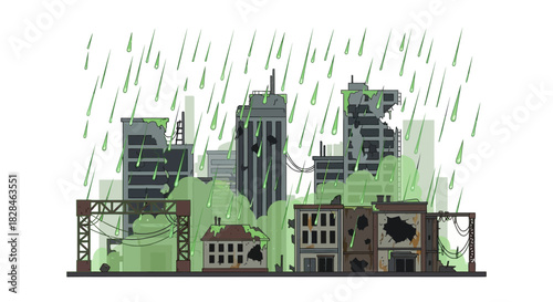 Toxic deluge impacting city infrastructure, decay, destruction and a future challenge