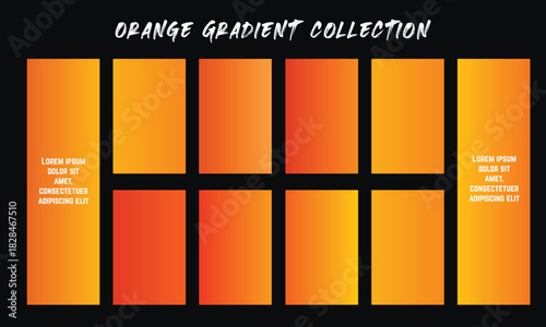 Orange Gradients Swatches Set