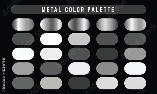 Metal Gradients Vector Color Palette