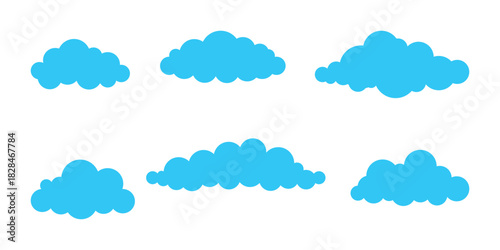 Simple Cloud Vector Pack for Animation, Apps, and Creative Design