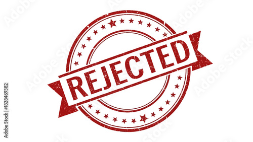 Rejected Stamp Clipart – Red Denied Approval Seal Badge Illustration