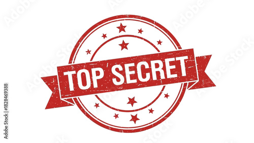 Top Secret Stamp Clipart – Red Confidential Seal Badge Illustration