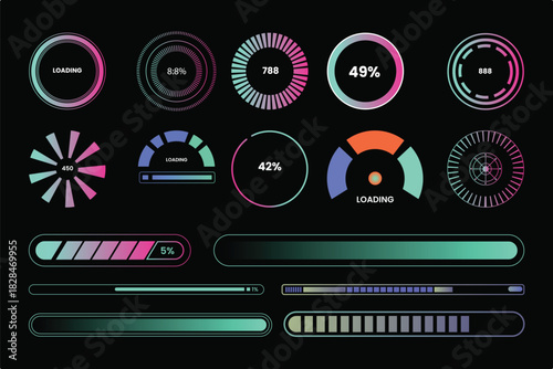 Loading bars and progress indicators collection