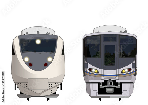 福井の列車No.2_681系 / 225系100番台_Japanese Railroad Cars in "Fukui"