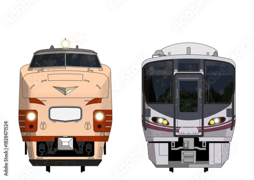 石川の列車No.1_485系 / 521系100番台_Japanese Railroad Cars in "Ishikawa"
