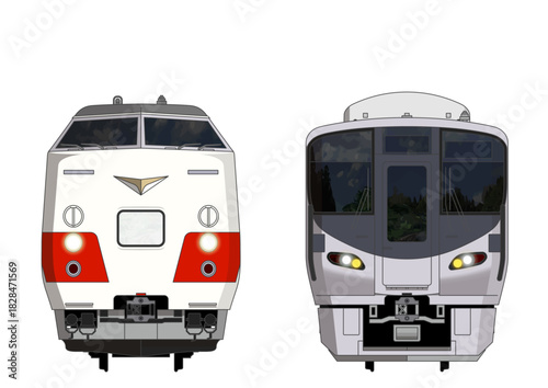 大阪の列車No.6_381系100番台 / 225系5100番台_Japanese Railroad Cars in "Osaka"