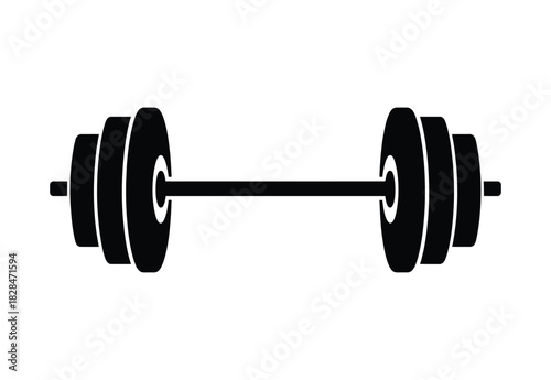 Barbell Weightlifting Icon - Fitness, Strength Training & Gym Equipment