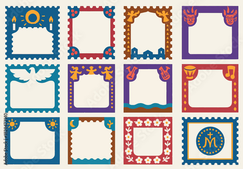 Virgen de la Candelaria Frame Icons for Religious and Cultural Celebrations