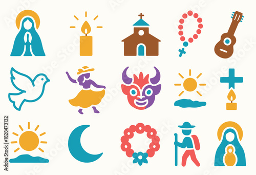 Virgen de la Candelaria Icons for Religious and Cultural Celebration