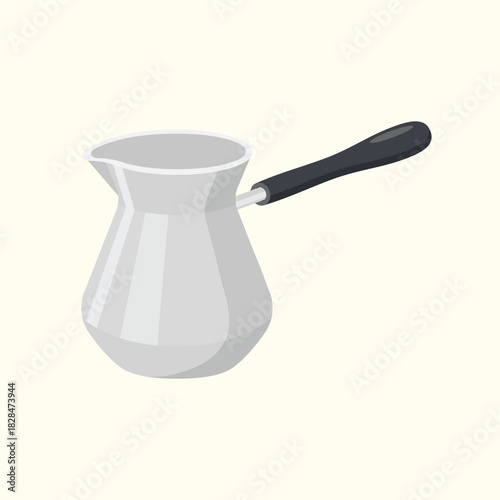 Turkish coffee equipment. Cezve vector illustration. Turk for coffee.
