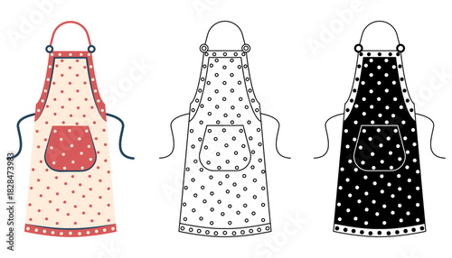 Kitchen apron isolated vector illustration
