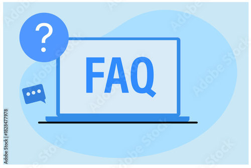 Frequently asked questions concept. Questions of answers, FAQ, QA vector illustration