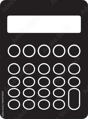 Simple dark calculator with blank display and numeric keypad