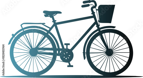 Stylish vintage bicycle vector illustration for travel posters and eco-friendly branding.