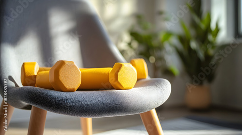 yellow chairs and table