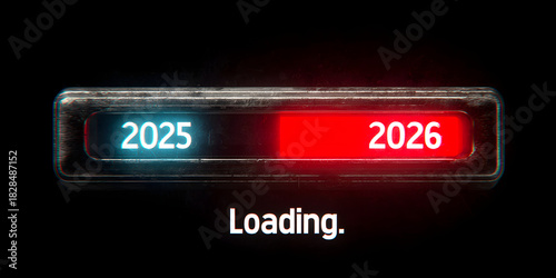 Happy New Year 2026 concept image showing a 