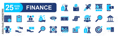 Finance set of web icons in line style. vector illustration concept relate to finance, money, loan, tax, economy, bank, line, financial, cash