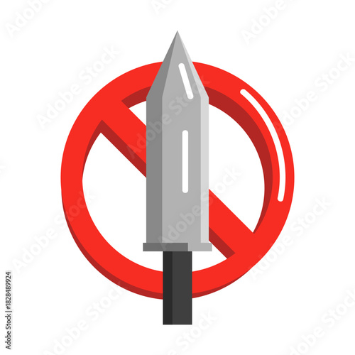 symbol prohibiting sharp objects
