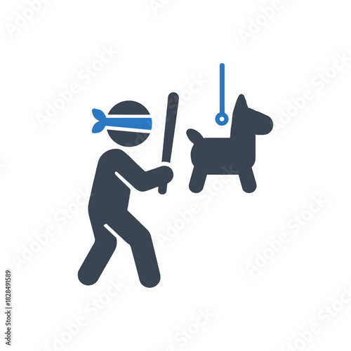 Blindfolded Pinata Party Game Icon