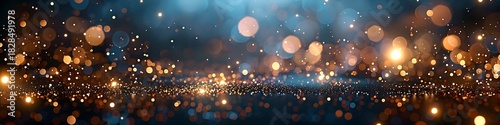 Panoramic Abstract Bokeh Lights Blurred Defocused Background Celebration Sparkle