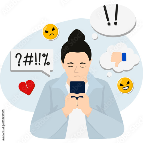 Cyber Bullying Illustration