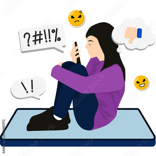 Cyber Bullying Illustration